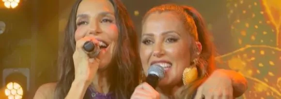 Ivete Sangalo e Raquel Tombesi dividem palco em show no Litoral Norte da Bahia