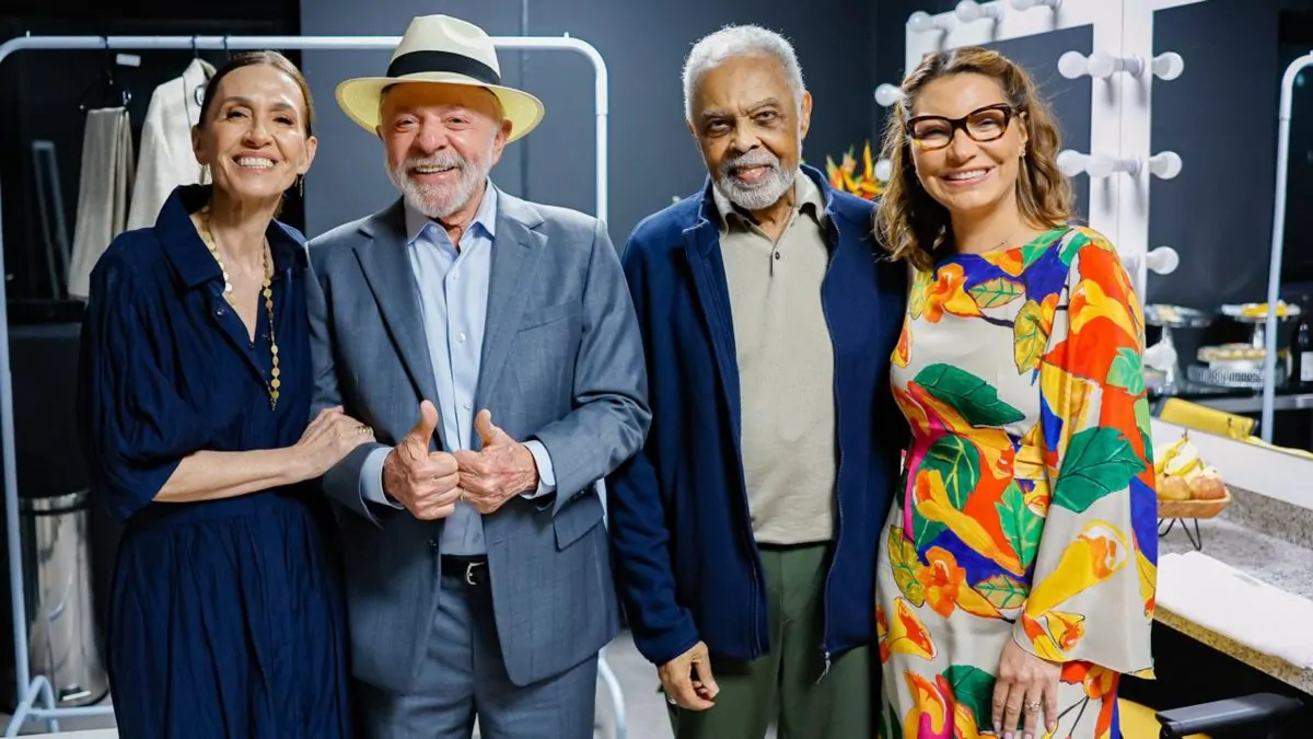 Gilberto e Flora Gil com Janja e Lula