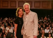 Fernanda Torres relembra namoro com Pedro Bial na reestreia do Conversa com Bial