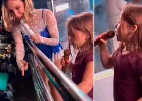 Filha de Claudia Leitte encanta público ao cantar com a mãe durante show na Bahia