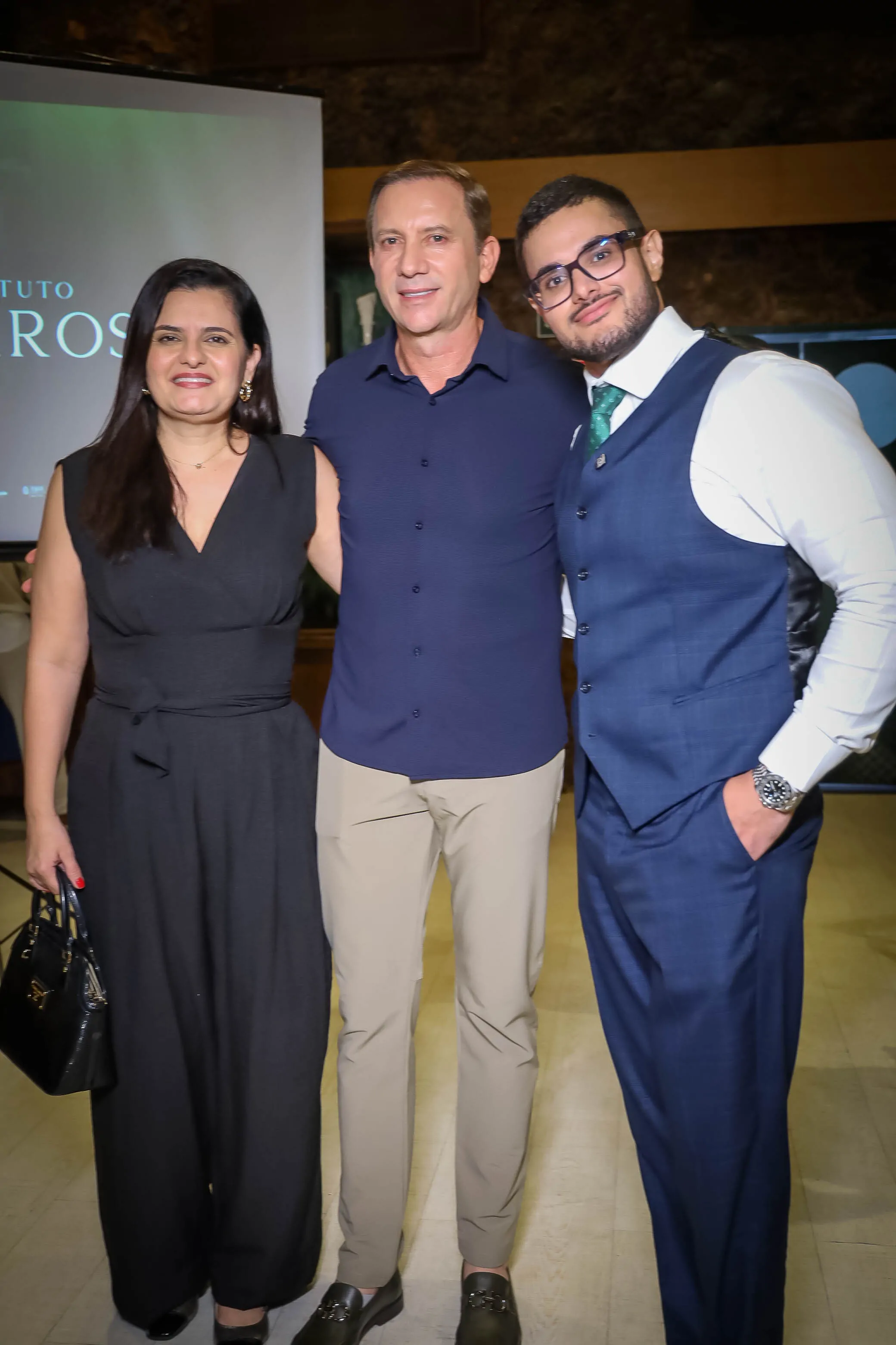 Daniela e Gilberto Rios com Matheus Farani