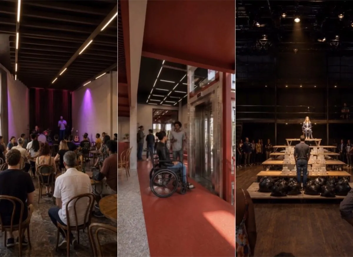 Projeto do novo Teatro Vila Velha. 
