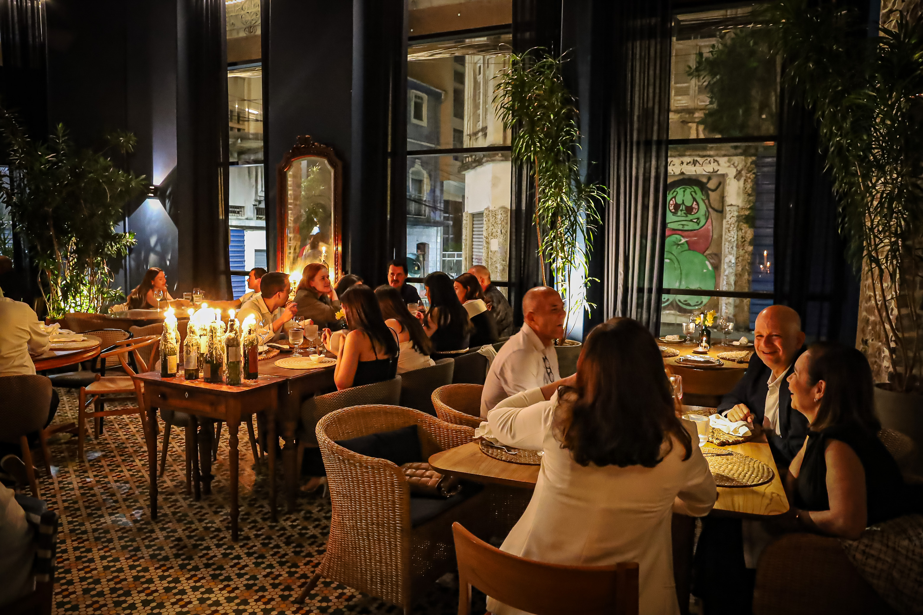 O jantar no Preta Palacete