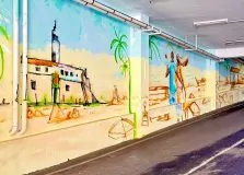 Artistas baianos se unem para transformar garagem do Shopping Barra em galeria de arte urbana