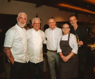 Fotos – Alex Atala, Mara Salles e Edinho Engel se reencontram em jantar especial no Amado