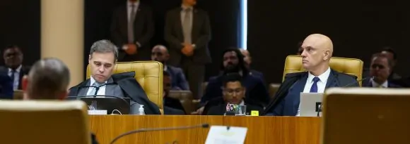 STF encerra sessão sem definir casos envolvendo Moraes e Mendonça