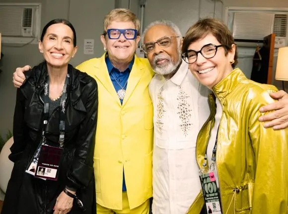 Gilberto Gil compartilha encontro emocionante com Elton John nos bastidores do Rock in Rio