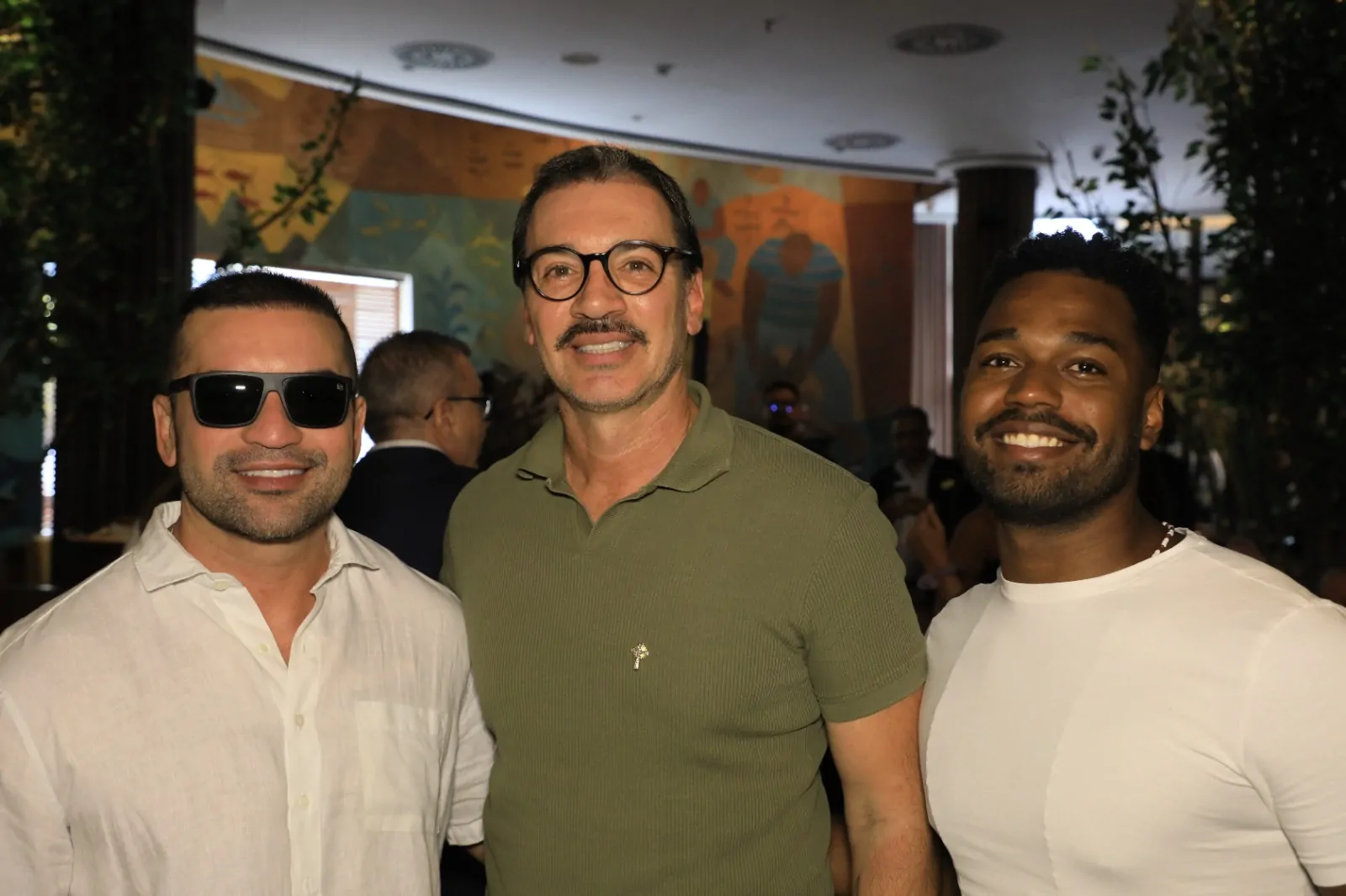 Estevão Terceiro com Emerson Ferretti e Jordan Dafner