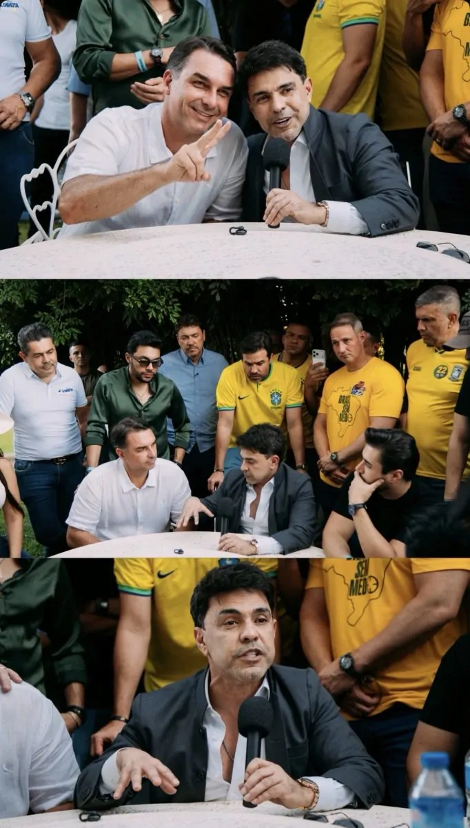 Flávio Bolsonaro com sertanejos